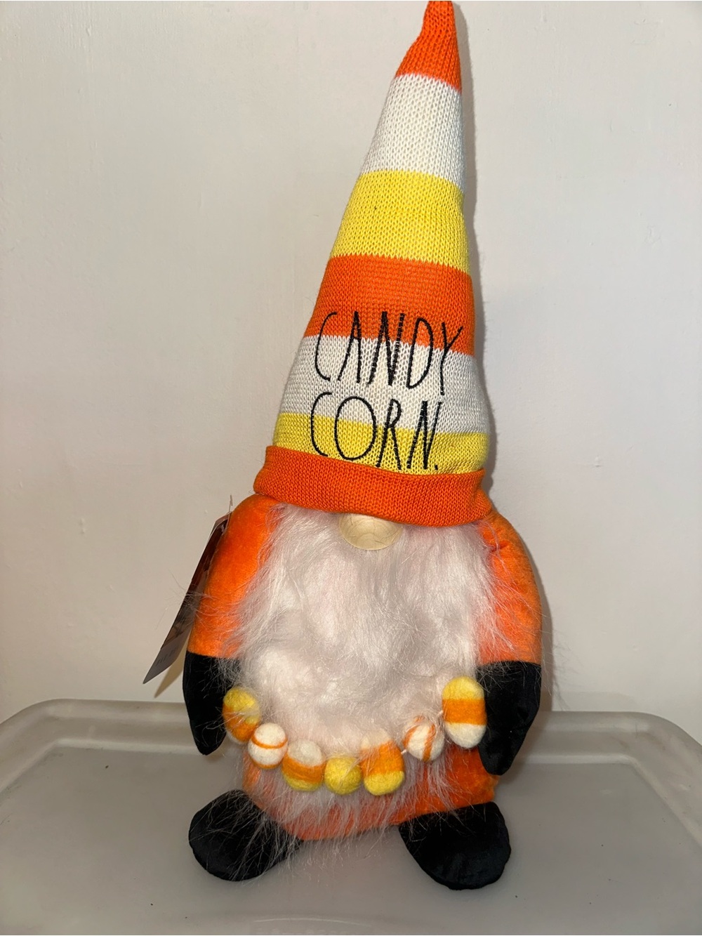 Rae Dunn Halloween Candy Corn Gnome